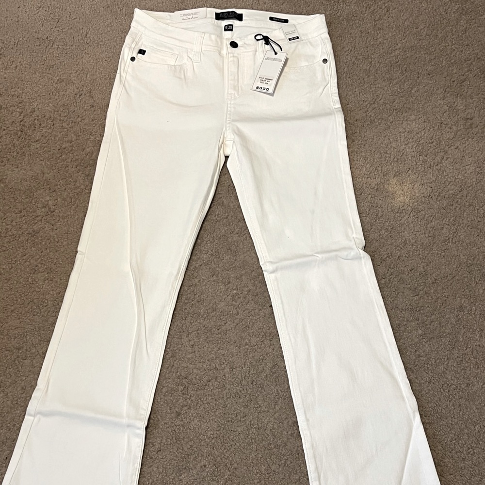 Judy Blue Boot Cut White Jeans
